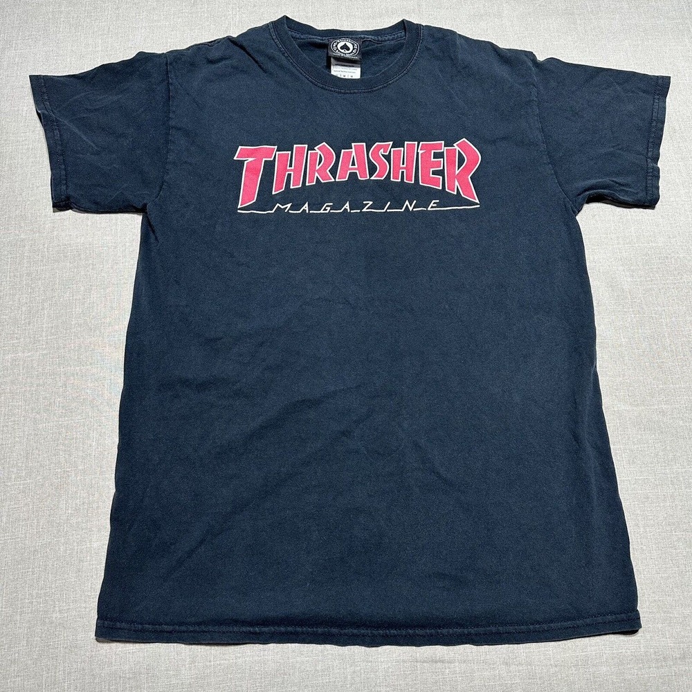 Thrasher Magazine T Shirt Men’s M Black Red White Vintage
